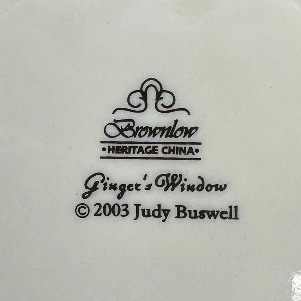 Brownlow Heritage China Teapot, 'Ginger's Window' by Judy Buswell, Vintage 2003‎